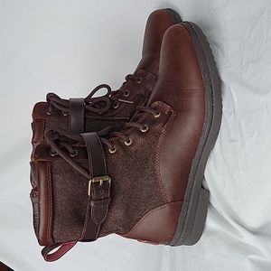 Ugg Leather Trimmed Waterproof Boots